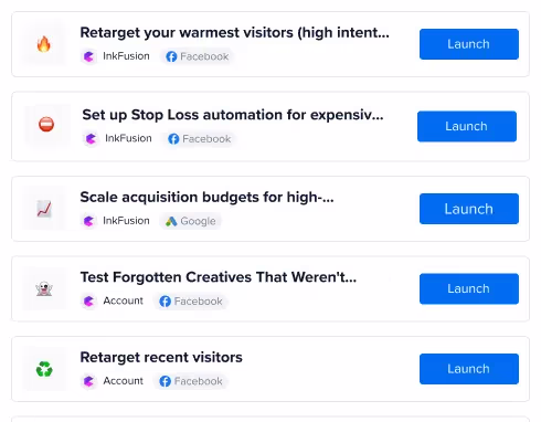 AI Marketer suggestions within Madgicx ad automation app